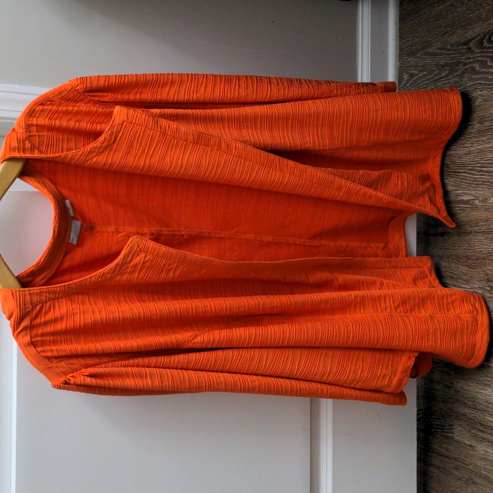 NWOT Eshakti Custom Orange Blazer. Size 6X